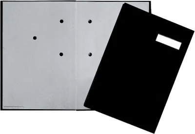 Produktbild von Unterschriftsmappe 20 Fächer Eco schwarz Packung mit 10 Stück