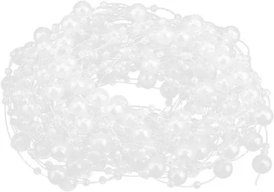Immagine prodotto di Ghirlanda decorativa con perline artificiali bianche