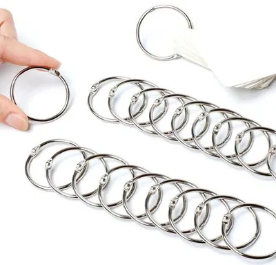 Productafbeelding van Unyqoos® Metalen gordijnringen, set van 20, diameter 2,5 cm, nikkelcoating, roestbestendig, klikopening – stevige douche- en gordijnringen