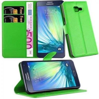 Immagine prodotto di Cadorabo custodia per Samsung Galaxy A5 2016 custodia protettiva in verde custodia per cellulare cover chiusura magnetica