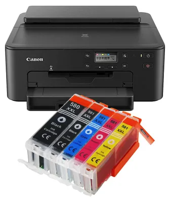 Produktbild von Canon Pixma TS705a Tintenstrahldrucker mit 5 kompatiblen XXL Patronen