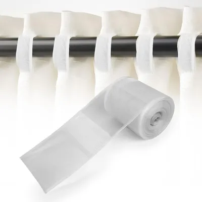 Gordijnband 10 cm transparent mit Schlaufen 10 m