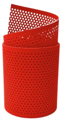 Produktbild von Doppelstab Sichtschutz zaun|zu PREMIUM gelocht 20% Streifen PP Zaunblende Rot 2,55m