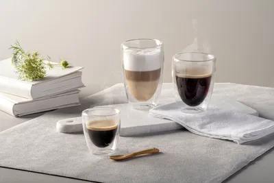 12-tlg. Teeglas-Set Mit Unterteller – 6 Gläser + 6 Teller, 215 Ml, Aus Klarglas, Spülmaschinengeeignet