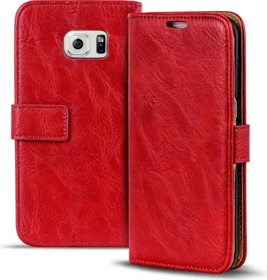 Obrázok produktu pre Retro puzdro pre Samsung Galaxy S6 Edge peňaženkové puzdro na mobilný telefón vintage slim cover