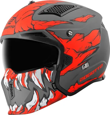 Immagine prodotto di Casco Bogotto Radic Skulash, rosso/nero, S