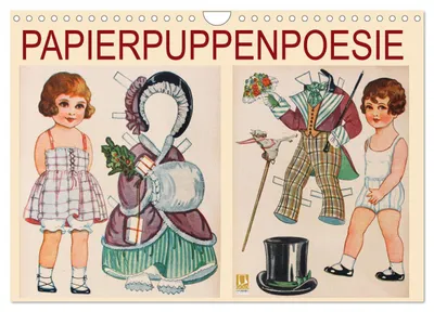 Produktbild von Papierpuppenpoesie (Wandkalender 2027 DIN A4 quer), CALVENDO Monatskalender