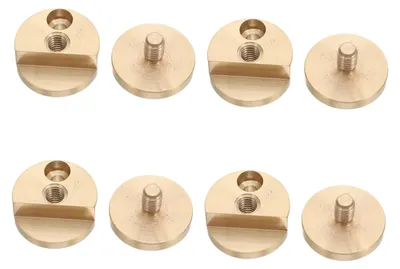 Produktbild von Spiegelhalter, 4 Stück - Messing-Spiegelklemmen - Wandmontage, Befestigungsklammer - Langlebig - Sicheres Design - Elegante Ästhetik - Spiegelklemmen