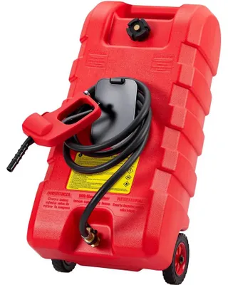 Image de Remorque-réservoir pour carburant, capacité de 15 gallons, robustesse et mobilité accrues, couleur rouge