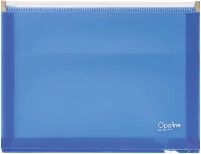 Obrázek produktu pro KARTON P+P spisovka se zipem A4 se hřbetem průhledná modrá