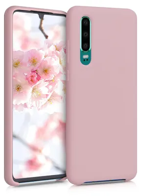 Produktbild von kwmobile Handyhülle für Huawei P30 Hülle - Case Silikon - Kabelloses Laden - Schutzhülle Cover in Vintage Pink