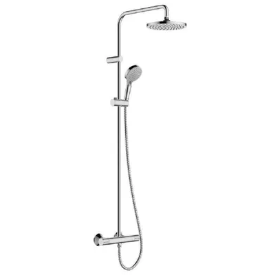 Produktbild von VERNIS Blend Duschsystem, Thermostat Chrom Duschbrause Regendusche