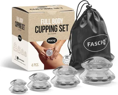 Productafbeelding van Massage cups set - 4 cups - Anti-cellulite and anti-aging cup - Massages - High quality silicone cups