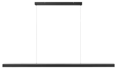 Produktbild von BELIANI LED Pendelleuchte Schwarz Metall 160 cm Lineares Design Modern Minimalistisch Industrial Style Hängelampe Esstisch Esszimmer