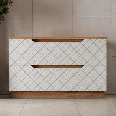 Immagine prodotto di Mobile sottolavabo per bagno Vicco Lotta Bianco 99.4 x 62.5 cm con 2 cassetti, Model 58574