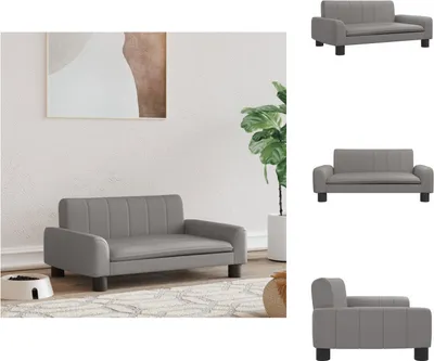 Obrázek produktu pro vidaXL Šedý pelíšek pro psy 70x45x30 cm Imitace kůže - Pelíšky pro psy