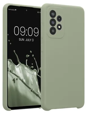 Produktbild von kwmobile Hülle kompatibel mit Samsung Galaxy A52 / A52 5G / A52s 5G - Hülle Silikon gummiert - Handyhülle - Handy Case in Graugrün