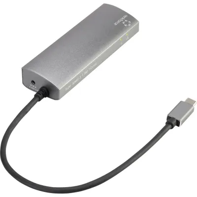 Immagine prodotto di Renkforce RF-3374952 Schnittstellen-Hub USB 2.0 Type-C 1000 Mbit/s Schwarz - Grau (RF-3374952)