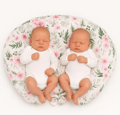 Immagine prodotto di Cuscino per allattamento gemellare - cuscino per allattamento - comfort ergonomico, schienale, rivestimento lavabile