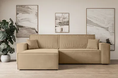 Produktbild von ALTDECOR Ecksofa mit Schlaffunktion und Bettkasten Corner Sofa Eckcouch Couch L-Form universal, links/rechts Schlafcouch Ausziehbar Wohnlandschaft Schlafsofa CELTIC-XL - 277x143x83cm Beige