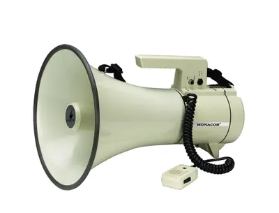 Produktbild von MONACOR Megaphon Monacor TM-35 mit Handmikrofon, mit Haltegurt, integrierte Sounds
