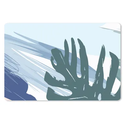 Produktbild von MuchoWow® Schreibtischunterlage Sommer - Laub - Blau 60x40 cm - XXL Mauspad - Großes Mauspad