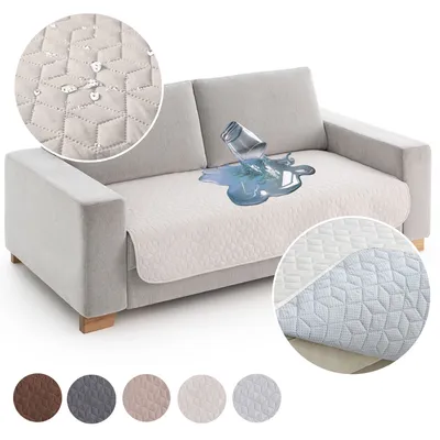 Image de Housse de protection imperméable pour canapé, 90 x 110 cm, couleur crème