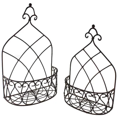 Imagen del producto de Juego de 2 cestas de pared para plantas y decoración