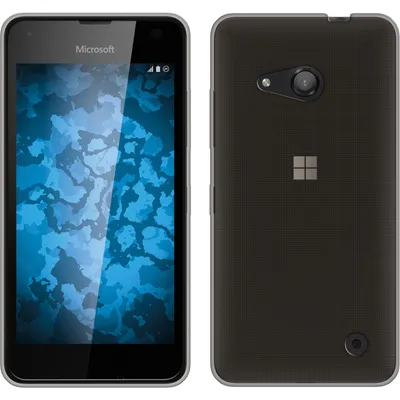 Produktbild von PhoneNatic Case kompatibel mit Microsoft Lumia 550 - grau Silikon Hülle Slimcase + 2 Schutzfolien