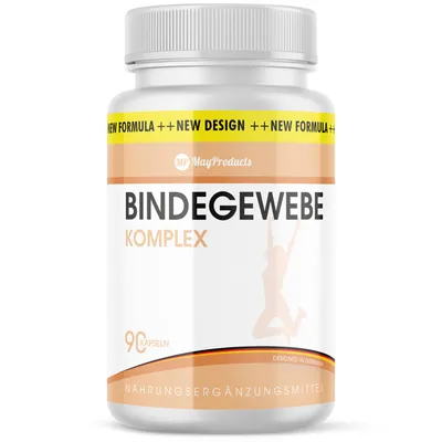 Produktbild von Bindegewebe Komplex Kapseln | reich an Vitaminen & Mineralstoffen | einfache Anwendung | Inhalt 90 Kapseln