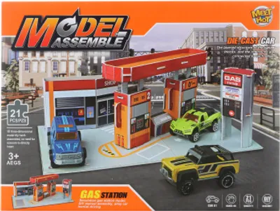 Produktbild von Tankstellen-Bausatz + Metallauto