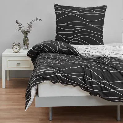 Produktbild von Bettwäsche Bettgarnitur Bettbezug Baumwolle 135x200 155x220 200x200 200x220 Modern, Größe:155 x 220 cm, Design Bettwäsche:Shoshana D33