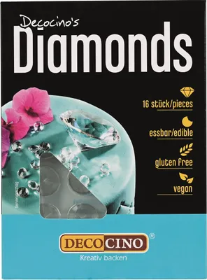 Produktbild von DECOCINO Diamonds - Essbare Diamanten, 16 Stück