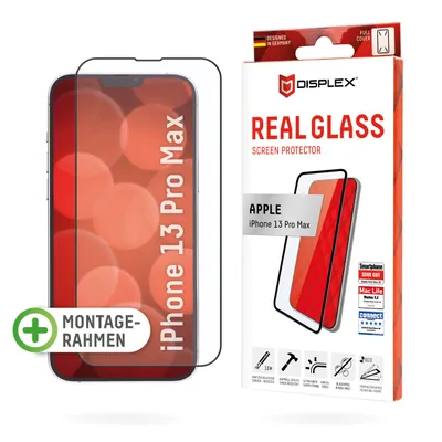 Produktbild von Displex Apple iPhone 13 Pro Max Full Cover Schutzglas, Apple, iPhone 13 Pro Max, Schlagfest, Kratzresistent, Staubresistent, Transparent, 1 Stück(e)