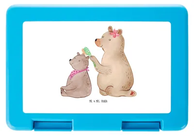 Produktbild von Mr. & Mrs. Panda Bentobox Bär Kind - Weiß - Geschenk, Familie, Mutter, Mama, Muttertag, Papa, Frischhaltedose, Bento Box, Vesperbox, Brotzeitbox, Lunchbox