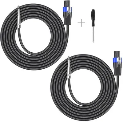 Productafbeelding van Speakon naar 1/4" luidsprekerkabel 6,35 mm TS stekker voor audioversterkers en DJ-luidsprekers