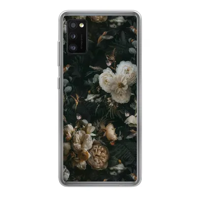 Produktbild von MuchoWow® Handyhülle Schutzhülle Hülle für Samsung Galaxy A41 Blumen - Muster - Vogel Silikon Softcase Handy Hülle - Mobiltelefon