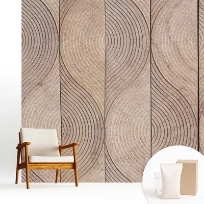 Zdjęcie produktu dla Fototapeta samoprzylepna – 250 x 250 cm – tapeta – tapeta ścienna – obrazy ścienne – folia samoprzylepna – folia dekoracyjna – tapeta foliowa – ściana – dekoracja – salon – fale z drewna