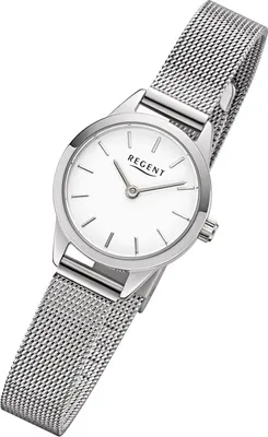 Produktbild von Regent Damen Uhr Metallarmband F-1165 Analog Metall Armbanduhr silber URF1165