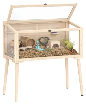 Produktbild von Hamsterkäfig Hamsterhaus Kleintierkäfig - 110 x 52 x 101 cm - Naturholz - Mit Zubehör