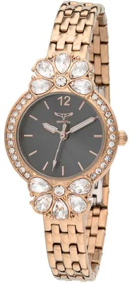 Produktbild von Invicta Wildflower 69110 Damenuhr - Quarzwerk - Metall mit grauem Zifferblatt - 30 mm