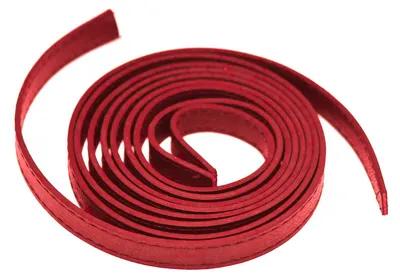 1 Paar Taschen-Griffe Rohlinge Kunstleder rot 10 mm x 1.2 m x 2.7 mm