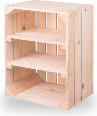 Produktbild von Nové debny na ovocie so stredovou doskou Drevené debny Debny na víno Debny na jablká Policová komoda Prírodná 50x40x30cm