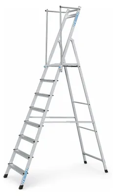 Produktbild von Zarges Plattformleiter ZAP Neo S mit klappbarem Handlauf 8 Stufen