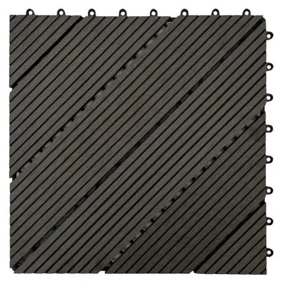 Produktbild von Outgarden WPC-Fliese Diagonal Dunkelgrau Klickfliese diagonal, L x B: 30 x 30 cm, 20-22 mm stark