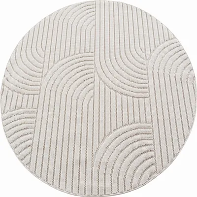 Produktbild von Ayyildiz | Moderner Teppich - 3D Optik Würfel Struktur - Geflecht Muster - Wohnzimmer Kurzflor - creme - 160 cm x 160 cm