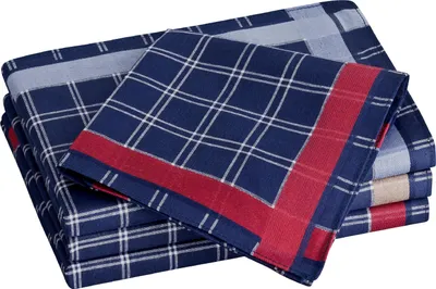 Zdjęcie produktu dla Tobeni, 12 sztuk męskich chusteczek materiałowych, chusteczki męskie, chusteczki materiałowe, 100% satyna bawełniana, kolor: wzór 64, wymiary: 41 cm x 41 cm