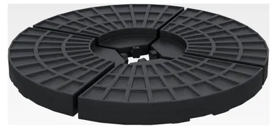 Produktbild von Sonnenschirmgewicht 4-teilig, befüllbar mit 52 kg Wasser oder 68 kg Sand, HDPE Schwarz