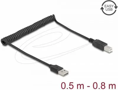 Obrázek produktu pro DeLOCK 90130, 0,8 m, USB A, USB A, USB 2.0, Černá