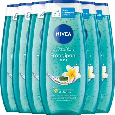 Produktbild von NIVEA Pflegedusche Frangipani & Oil Duschgel Pflegeöl-Perlen pflegend 6 x 250 ml
